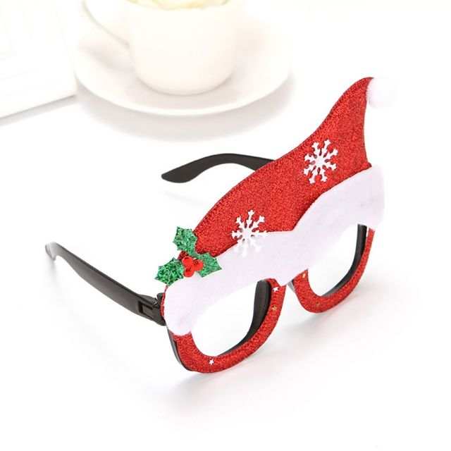 Okulary świąteczne dziecięce wzór świętego Mikołaja i bałwana - prezent na Nowy Rok 2022, idealne do dekoracji i imprez bożonarodzeniowych - Wianko - 5
