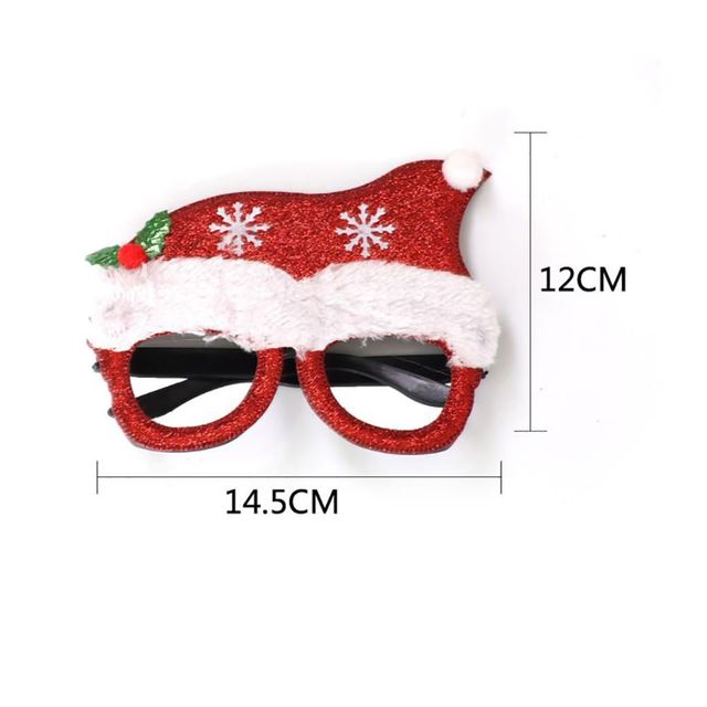 Okulary świąteczne dziecięce wzór świętego Mikołaja i bałwana - prezent na Nowy Rok 2022, idealne do dekoracji i imprez bożonarodzeniowych - Wianko - 11