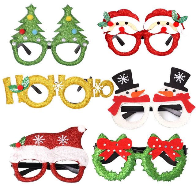 Okulary świąteczne dziecięce wzór świętego Mikołaja i bałwana - prezent na Nowy Rok 2022, idealne do dekoracji i imprez bożonarodzeniowych - Wianko - 3