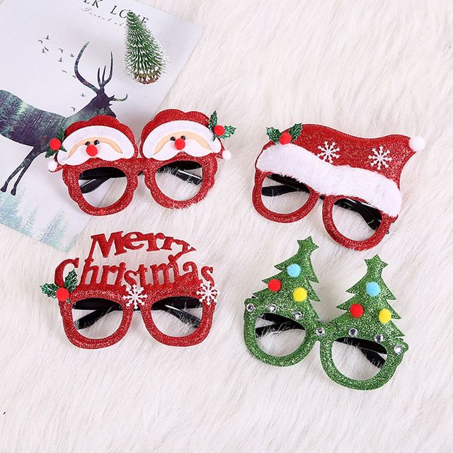 Okulary świąteczne dziecięce wzór świętego Mikołaja i bałwana - prezent na Nowy Rok 2022, idealne do dekoracji i imprez bożonarodzeniowych - Wianko - 4
