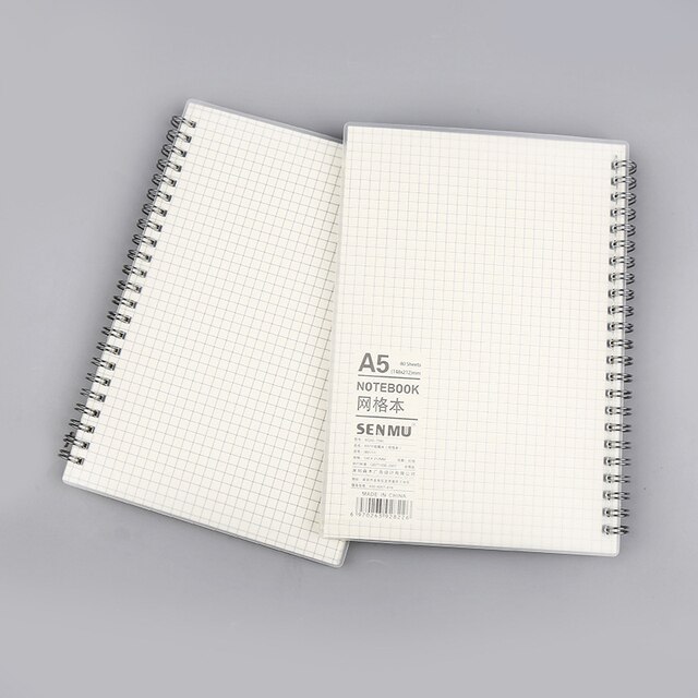 Notes spiralny linii poziomej/siatka Wirebound Sketchbook z matowym etui dla biura - 80 kartek - Wianko - 8