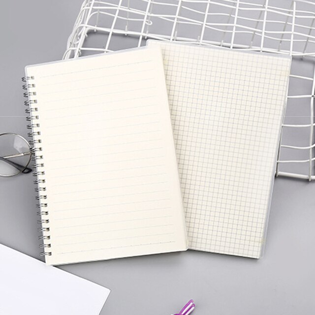 Notes spiralny linii poziomej/siatka Wirebound Sketchbook z matowym etui dla biura - 80 kartek - Wianko - 5