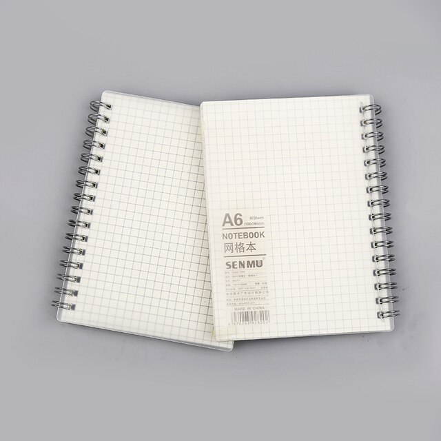 Notes spiralny linii poziomej/siatka Wirebound Sketchbook z matowym etui dla biura - 80 kartek - Wianko - 7