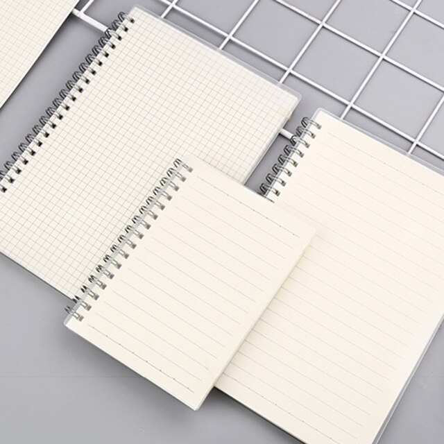 Notes spiralny linii poziomej/siatka Wirebound Sketchbook z matowym etui dla biura - 80 kartek - Wianko - 4