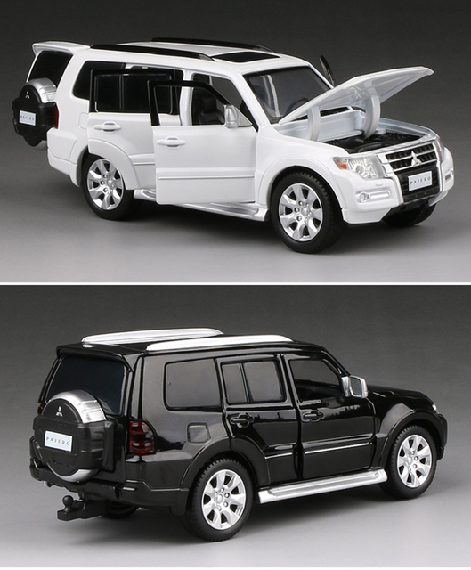 Model samochodu terenowego Mitsubishi PAJERO SUV, skala 1:32, odlewany z metalu, zabawkowy pojazd do kolekcjonowania dla dzieci - Wianko - 9