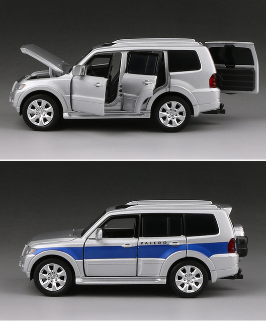 Model samochodu terenowego Mitsubishi PAJERO SUV, skala 1:32, odlewany z metalu, zabawkowy pojazd do kolekcjonowania dla dzieci - Wianko - 10