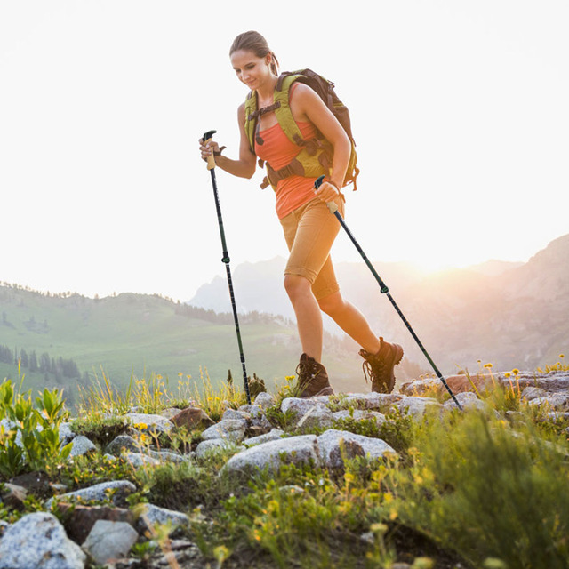 Kijki trekkingowe Hitorhike - składane, do wędrówek, nordyckie laski - Wianko - 1