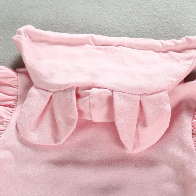 Zestaw ubrań jesienno-zimowych dla noworodka dziewczynki (bluza, spodnie, top) w jednolitym kolorze - Wianko - 8