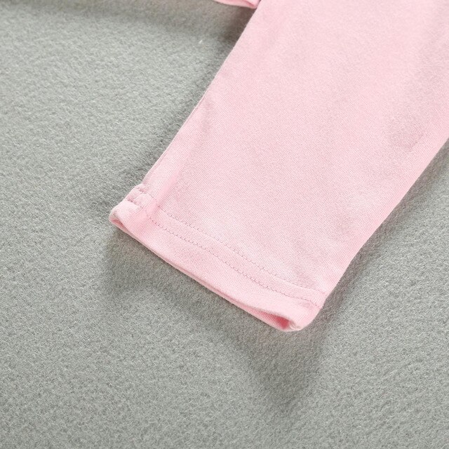 Zestaw ubrań jesienno-zimowych dla noworodka dziewczynki (bluza, spodnie, top) w jednolitym kolorze - Wianko - 7
