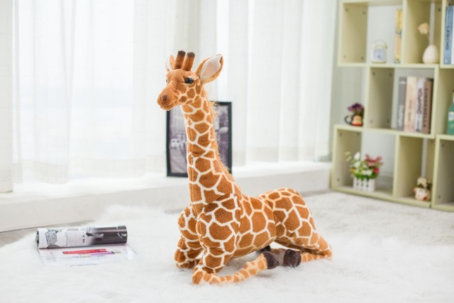 Miękka pluszowa lalka żyrafa, prawdziwe życie, 50-140cm, urocza zabawka na prezent urodzinowy dla dzieci - Wianko - 14
