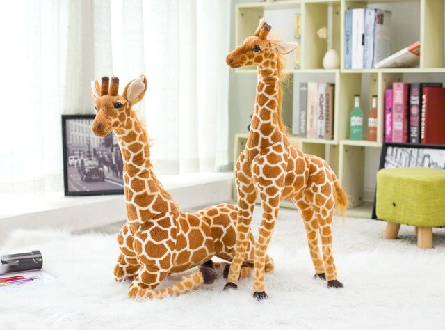 Miękka pluszowa lalka żyrafa, prawdziwe życie, 50-140cm, urocza zabawka na prezent urodzinowy dla dzieci - Wianko - 12