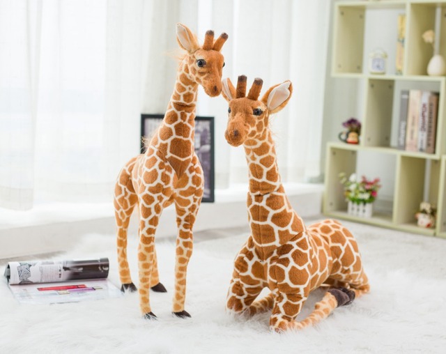 Miękka pluszowa lalka żyrafa, prawdziwe życie, 50-140cm, urocza zabawka na prezent urodzinowy dla dzieci - Wianko - 13