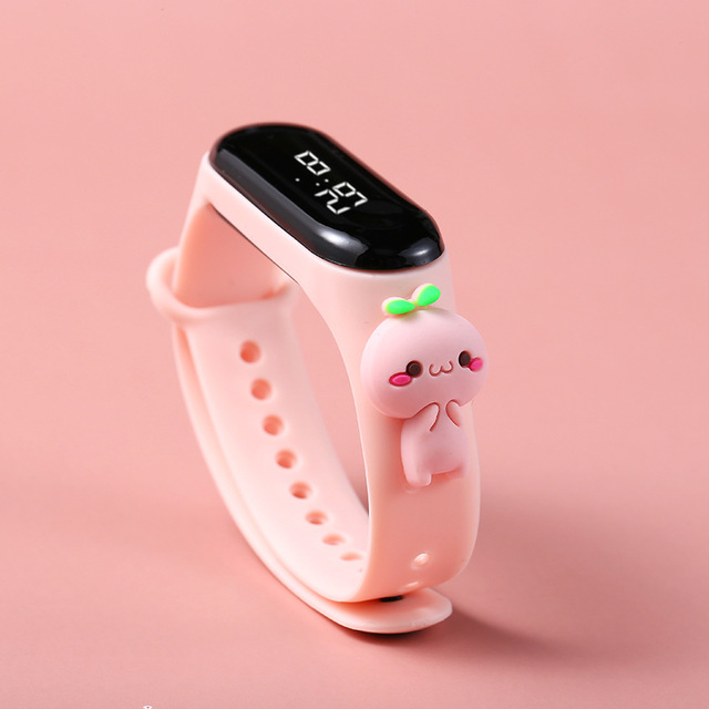 Nowy zegarek LED dla dzieci Cartoon girl - wodoodporny, relogio infantil - Wianko - 9
