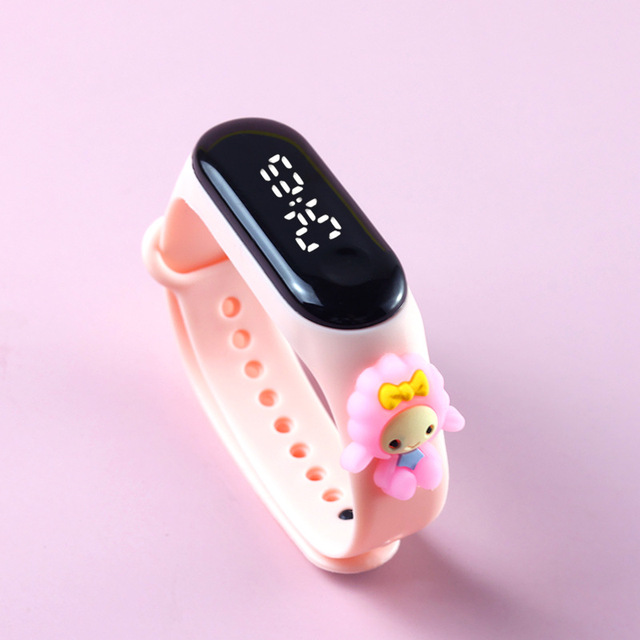 Nowy zegarek LED dla dzieci Cartoon girl - wodoodporny, relogio infantil - Wianko - 12