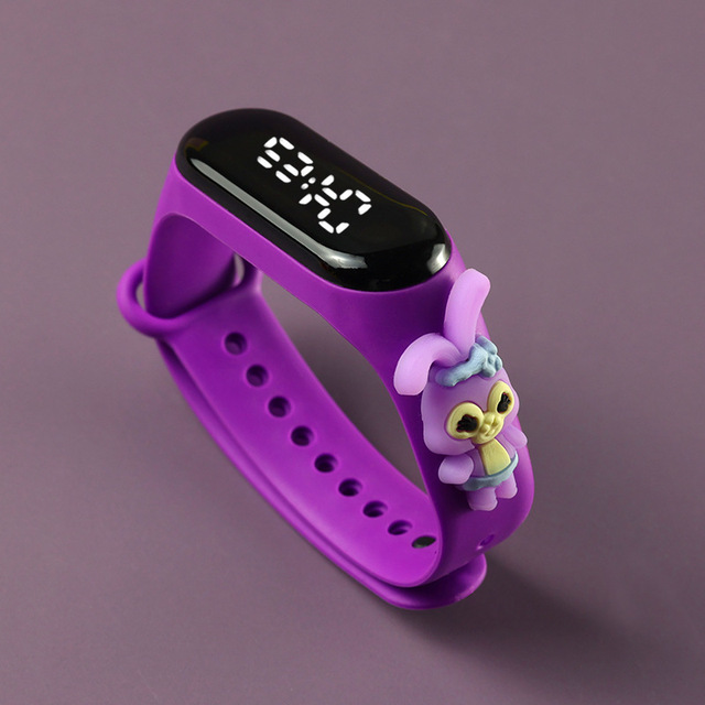 Nowy zegarek LED dla dzieci Cartoon girl - wodoodporny, relogio infantil - Wianko - 6