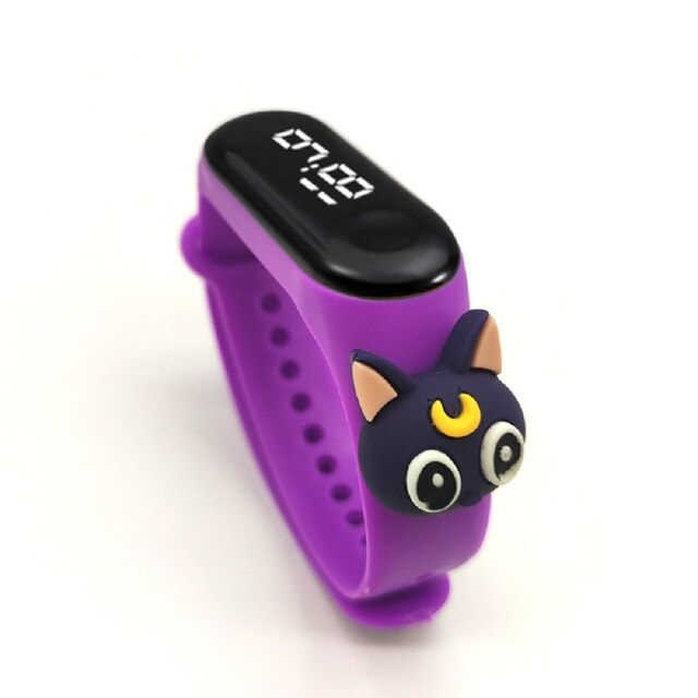 Nowy zegarek LED dla dzieci Cartoon girl - wodoodporny, relogio infantil - Wianko - 4
