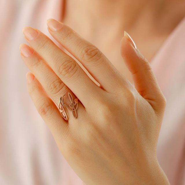 Personalizowany pierścionek ze stali nierdzewnej z grawerem - biżuteria zaręczynowa i obrączka ślubna - Wianko - 19