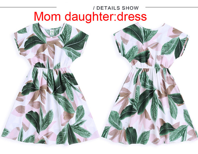 Letnie rodzinne stroje: sukienki plażowe dla matki i córki, T-shirty i spodenki dla ojca i syna, w motywy z kreskówek - Wianko - 14
