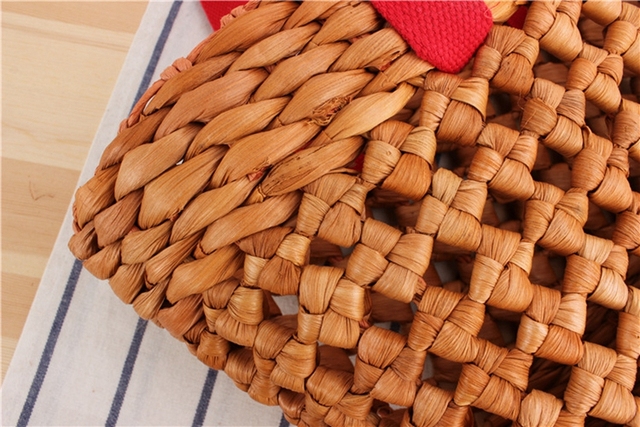 Ręcznie pleciona torebka na ramie naturalne łuski kukurydzy w stylu japońsko-koreańskim - Wianko - 10