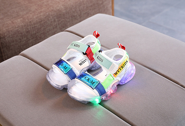 Sandały dziecięce LED z diodami - rozmiar 21-30, antypoślizgowe, plażowe - Wianko - 20