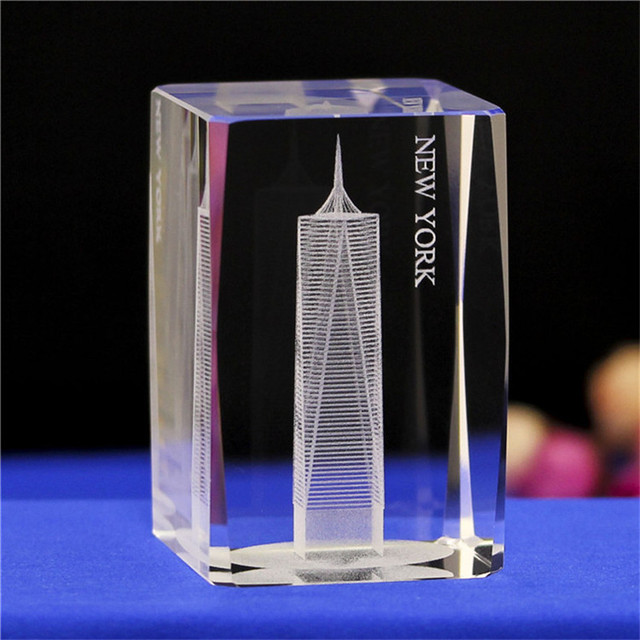 Sześcian z kryształem - grawerowanie laserowe i model budynku miniaturowe - szklany klocek pamiątkowy - Wianko - 28