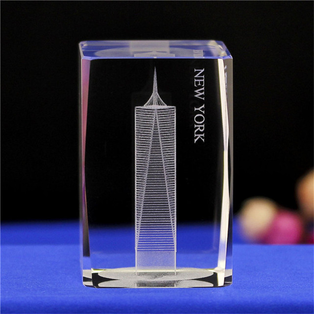Sześcian z kryształem - grawerowanie laserowe i model budynku miniaturowe - szklany klocek pamiątkowy - Wianko - 29