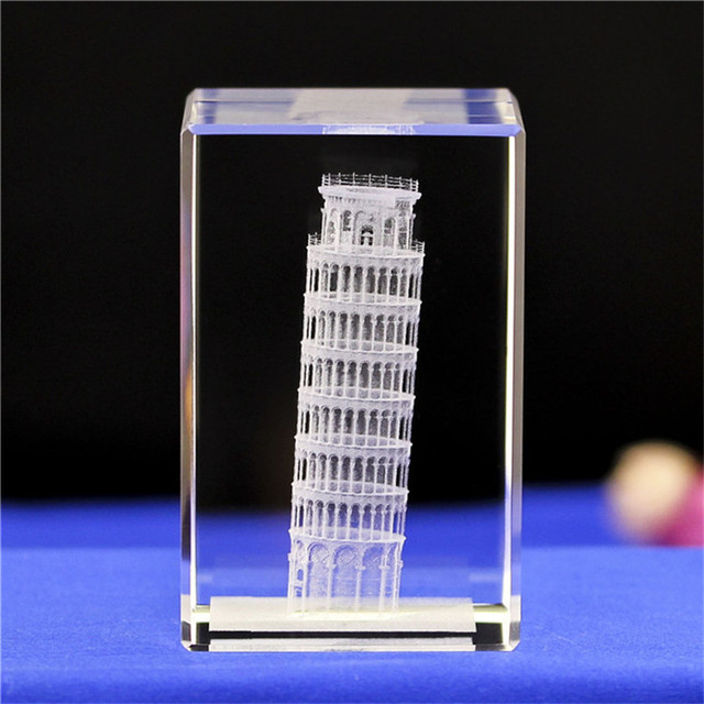 Sześcian z kryształem - grawerowanie laserowe i model budynku miniaturowe - szklany klocek pamiątkowy - Wianko - 20