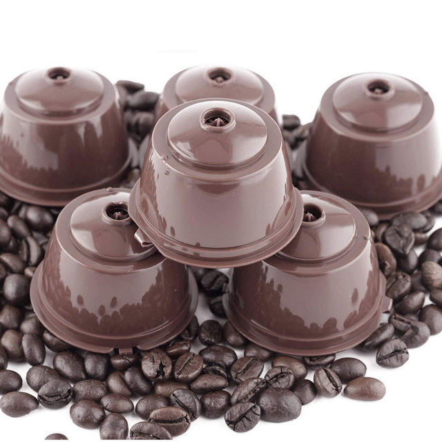 Filtry do kawy: Kapsuła wielokrotnego użytku na Nescafe Dolce Gusto, filiżanka filtrowa, inkl. łyżka i szczotka - Wianko - 3