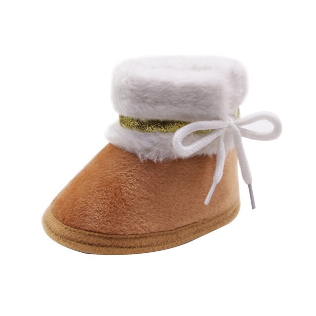 Wygodne kaszmirowe pluszowe buty na jesień i zimę dla dziewczynki i chłopca zaczątki. Wykonane z miękkiego materiału, zapewniające ciepło i wygodę maluchowi - Wianko - 4