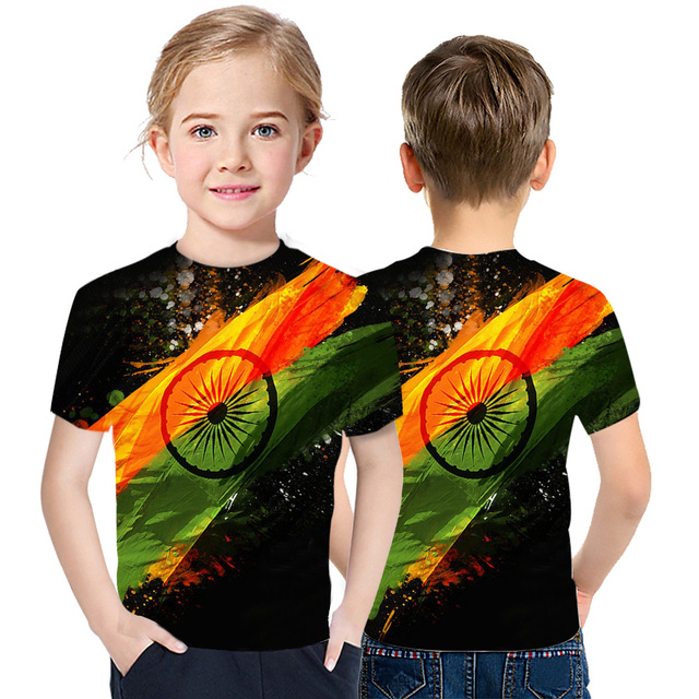 Letnia koszulka drukowana 3D dla chłopców i dziewcząt z krótkim rękawem - rodzaj niepodległości - Wianko - 10