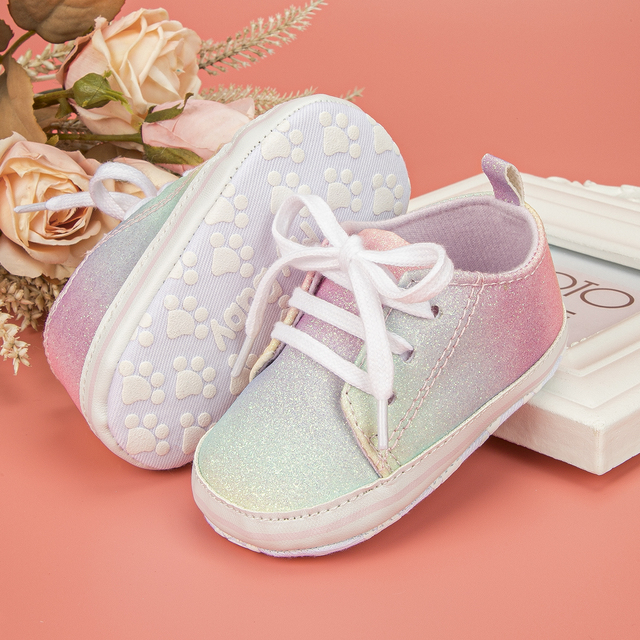 Dziecięce buty Baby Boy i dziewczęce w jednym, miękka podeszwa, gradientowe kolory, idealne dla noworodka - Wianko - 3