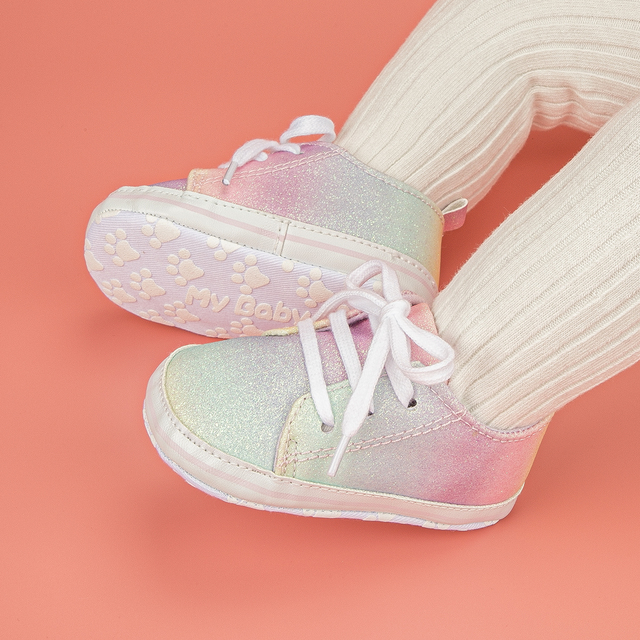 Dziecięce buty Baby Boy i dziewczęce w jednym, miękka podeszwa, gradientowe kolory, idealne dla noworodka - Wianko - 10