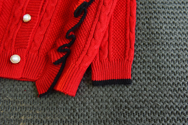 Sweter dziewczęcy z długim rękawem i spódniczką w zestawie, jesień/zima, 2 sztuki - Wianko - 38