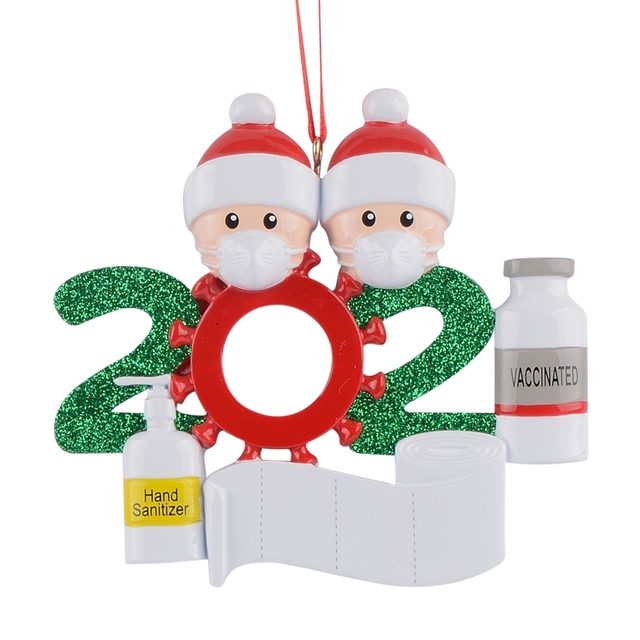 Spersonalizowana ozdoba świąteczna - Szczepiona rodzina 2021 (4 prezenty dla wnuków, współpracownicy, przyjaciele) - Wianko - 23