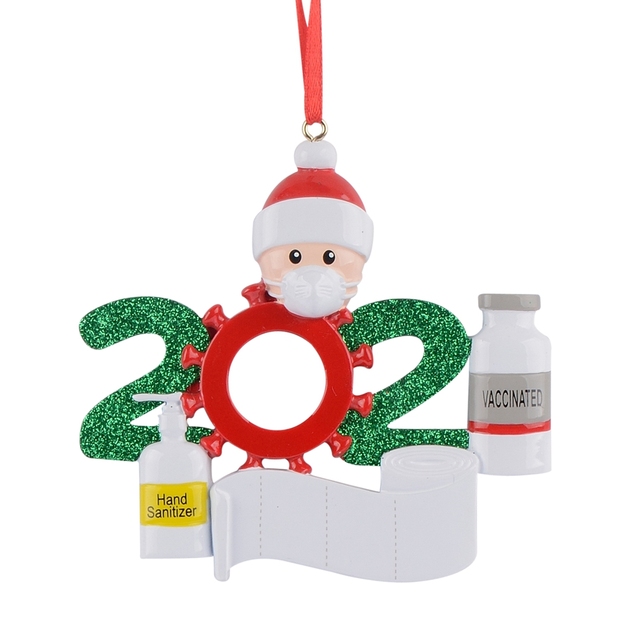 Spersonalizowana ozdoba świąteczna - Szczepiona rodzina 2021 (4 prezenty dla wnuków, współpracownicy, przyjaciele) - Wianko - 14