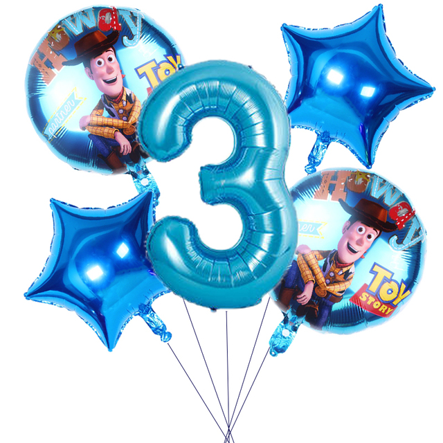 Zestaw 5 balonów foliowych Disney Toy Story 4 - dekoracje urodzinowe, zabawki dla niemowląt, Baby Shower - Wianko - 3