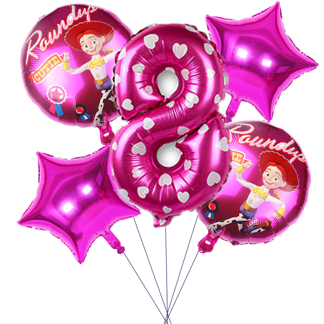 Zestaw 5 balonów foliowych Disney Toy Story 4 - dekoracje urodzinowe, zabawki dla niemowląt, Baby Shower - Wianko - 8