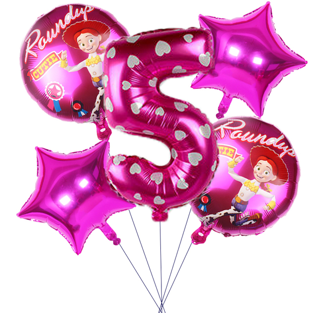 Zestaw 5 balonów foliowych Disney Toy Story 4 - dekoracje urodzinowe, zabawki dla niemowląt, Baby Shower - Wianko - 5
