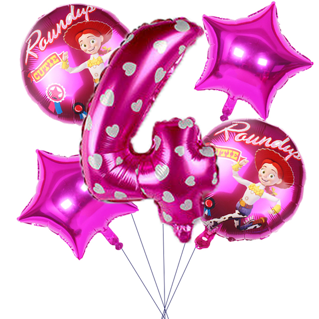 Zestaw 5 balonów foliowych Disney Toy Story 4 - dekoracje urodzinowe, zabawki dla niemowląt, Baby Shower - Wianko - 4