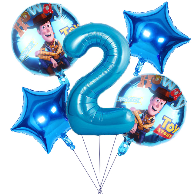 Zestaw 5 balonów foliowych Disney Toy Story 4 - dekoracje urodzinowe, zabawki dla niemowląt, Baby Shower - Wianko - 2