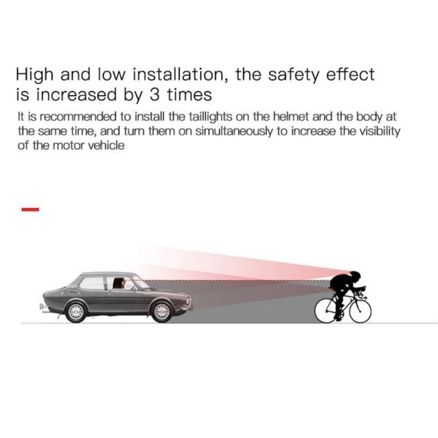 Lekkie oświetlenie rowerowe wodoodporne Taillight - przedni lub tylny, jasne światło ostrzegawcze o bezpieczeństwie - Wianko - 5