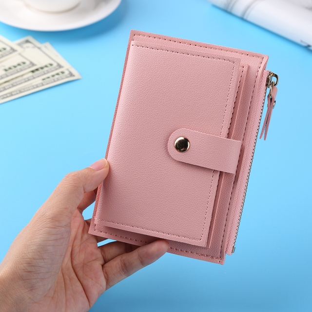 Kobiety moda PU skórzane torebki wielofunkcyjny portfel na karty kredytowe i ID w jednym wariantach kolorystycznych - mini, casual - Wianko - 8