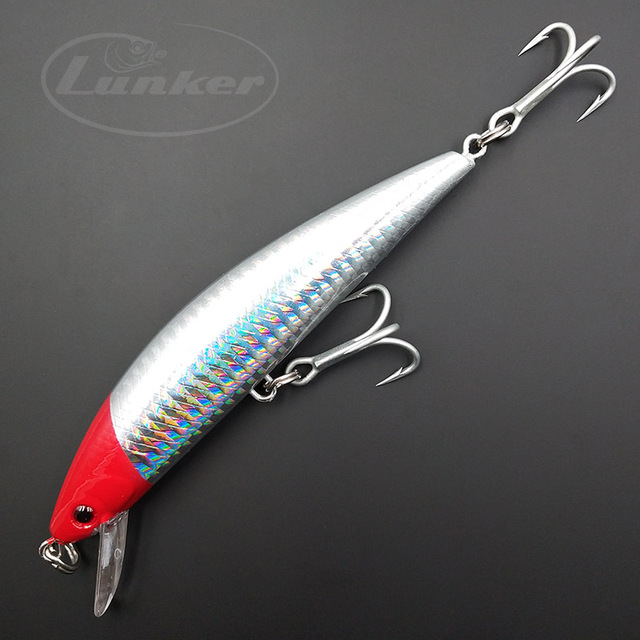 Twarda przynęta Lunker tonący Big Minnow 40g 12.5cm - Sea Bass, makrela, barracuda, GT Fish - Wianko - 8