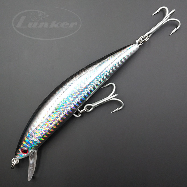 Twarda przynęta Lunker tonący Big Minnow 40g 12.5cm - Sea Bass, makrela, barracuda, GT Fish - Wianko - 9