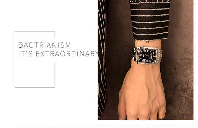 Zegarek męski CHENXI z kwadratową kopertą ze stali nierdzewnej i mechanizmem kwarcowym - wodoodporny i idealny do biznesowych stylizacji - Wianko - 16