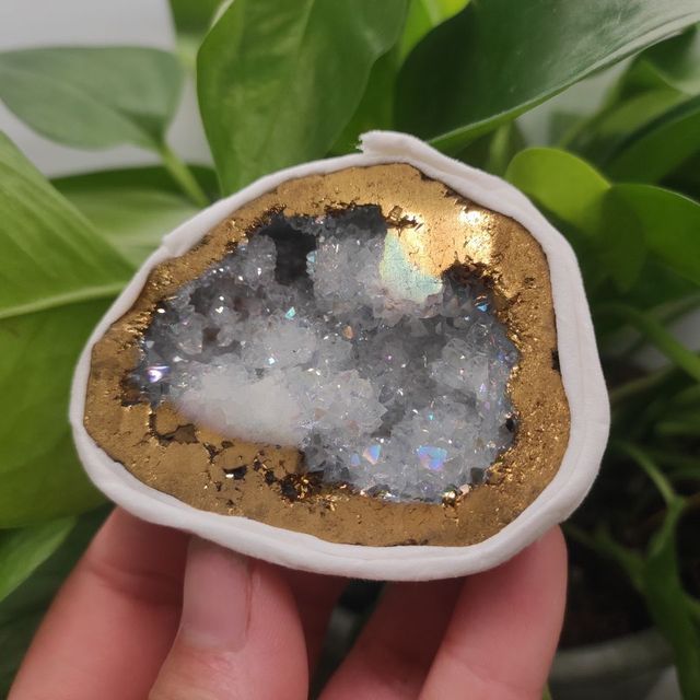 Kryształowa Geoda Agatowa z Naturalnym Aniołem - Kamień Aura z Otwarciem i Czystymi Klastrami - Wianko - 4
