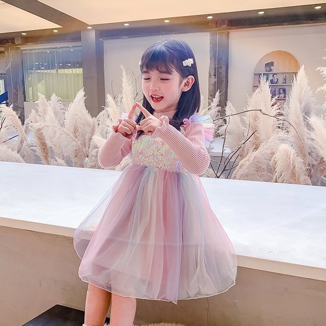 Sukienka dziecięca cekinowa dla małych księżniczek na co dzień i okazje specjalne - Wianko - 8