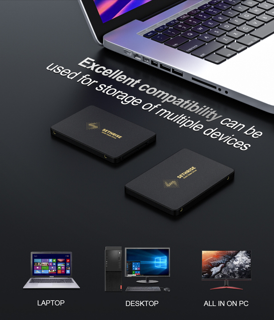 Dysk SSD Sethrise o pojemności 120GB, 240GB, 480GB, 512GB, 1TB, 2TB HDD 2.5''Sata3 do laptopa i pulpitu - Wianko - 6
