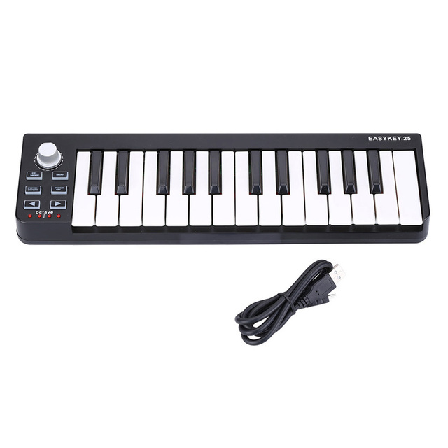 Przenośna klawiatura MIDI Worlde Easykey.25 - 25 mini klawiszy, zasilana przez USB - Wianko - 3