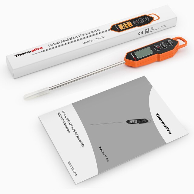 ThermoPro TP01H - Cyfrowy termometr do grillowania z podświetlanym wyświetlaczem LCD, natychmiastowy odczyt, idealny do kuchni i piekarnika - Wianko - 8